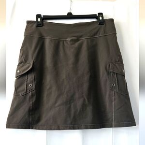 Athleta Oasis‎ Brown Cargo Golf Hiking Skort Size MT